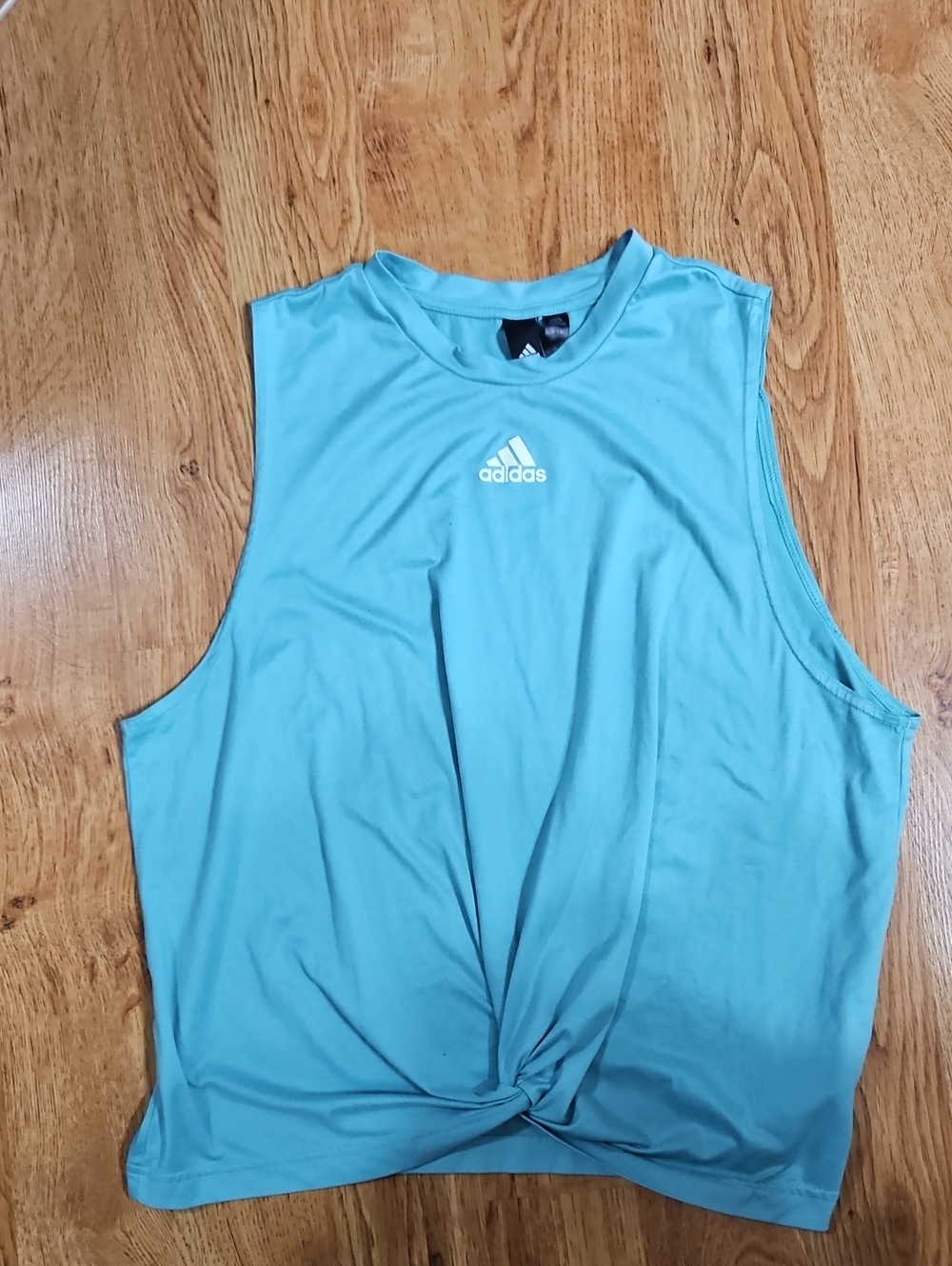 adidas Women's Aqua Twist-Front Muscle Tee